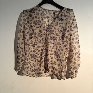 Lucky Brand XS Babydoll Style Top Y2K Flowy Layer Coquette Soft Girl Floral